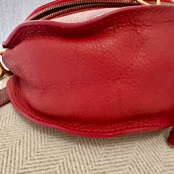 Chloe Medium Marcie Red Crossbody Bag - Picture 6 of 16